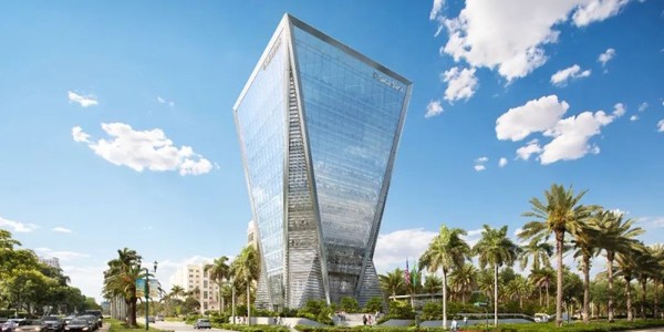 邁阿密金融新地標(biāo)封頂，造型如“倒金字塔”